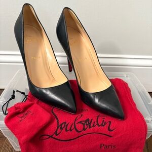 Christian Louboutin Black Italian Leather Pump